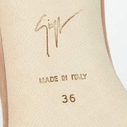 Pre Owned صندل جيوسيبى زانوتى ليليبث ستارلايت وردي شامواه مزين بالكريستال بحزام خلفي مقاس 36