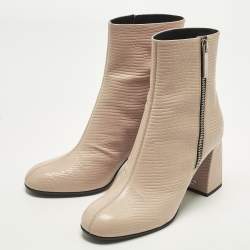 Pre Owned  حذاء بوت كاحل جيانفيتو روسي بوكليه كيتي قماش تريكو مقاس 37.5