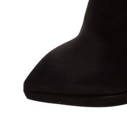 Giuseppe Zanotti Brown Suede Pyramid Stud Platform Knee Boots Size 37