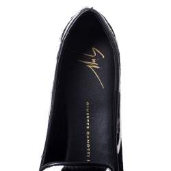 Pre Owned  Giuseppe Zanotti Zebra Print Calfhair Shark Tooth Smoking Slippers Size 40