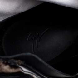 مملوكة مسبقًا صندل فلات جوسيبي زانوتي مزين دلايات مطبوع نقشة الفهد بني مقاس 37