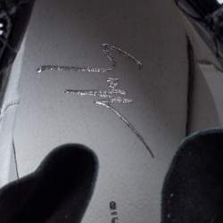 Pre Owned Giuseppe Zanotti Black Python Embossed Patent Leather Lorenz Wedge High Top Sneakers Size 38