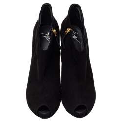 Pre Owned حذاء بوت للكاحل جوسيبي زانوتي بسحاب س ويدي أسود مقاس 41