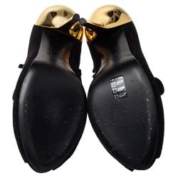 Pre Owned حذاء بوت للكاحل جوسيبي زانوتي بسحاب سويدي أسود مقاس 41