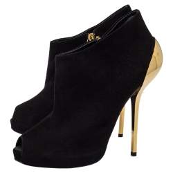 Pre Owned حذاء بوت للكاحل جوسيبي زانوتي بسحاب سويدي أسود مقاس 41