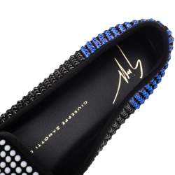 Giuseppe Zanotti Multicolor Fabric Slip on Loafers Size 39.5