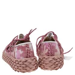 Pre Owned Giuseppe Zanotti Rose Pink Urchin Low Top Sneakers Size EU 38