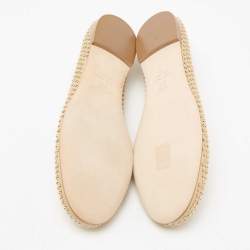 مملوكة مسبقًا حذاء باليرينا فلات جوسيبي زانوتي جلد مرصع بيج مقاس 39