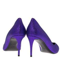 Pre Owned حذاء كعب عالى جوسبي زنوتي أوليندا رقبة حرف V بنفسجى مقاس 39