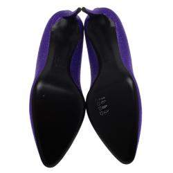 Pre Owned حذاء كعب عالى جوسبي زنوتي أوليندا رقبة حرف V بنفسجى مقاس 39