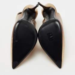 Pre Owned حذاء كعب عالي جوسيبي زانوتي جلد نقشة الثعبان ذهبي ميتاليك  بحزام كاحل مقاس 38.5