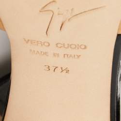 Pre Owned Giuseppe Zanotti Multicolor Leather Platform Ankle Strap Sandals Size 37.5