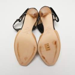 Pre Owned Giuseppe Zanotti Multicolor Leather Platform Ankle Strap Sandals Size 37.5