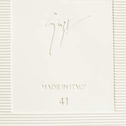 مملوكة مسبقًا Giuseppe Zanotti Amaranth Red Leather Frankie Low Top Sneakers Size 41