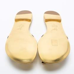 Pre Owned Giuseppe Zanotti Black Suede Jewel Embellished Thong Flat Sandals Size 39