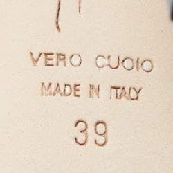 مملوكة مسبقًا Giuseppe Zanotti White Patent Leather Peep Toe Ankle Strap Sandals Size  39