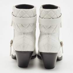 Giuseppe Zanotti White Leather Olinda Ankle Boots Size 39