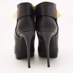 Giuseppe Zanotti Black Leather Emy Stud Ankle Boots Size 41
