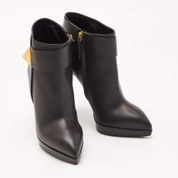 Giuseppe Zanotti Black Leather Emy Stud Ankle Boots Size 41