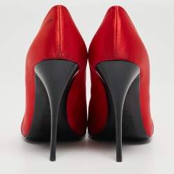 Giuseppe Zanotti Red Satin Round Toe Pumps Size 38 