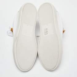 مملوكة مسبقًا Giuseppe Zanotti White Leather Brek Low Top Sneakers Size 39