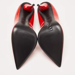 Pre Owned Giuseppe Zanotti Red Patent Leather Pointed Toe Pumps Size 41
