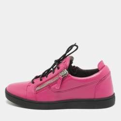 Giuseppe Zanotti Pink Leather Dona Low Top Sneakers Size 39