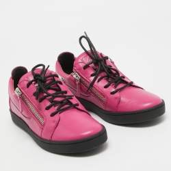 Giuseppe Zanotti Pink Leather Dona Low Top Sneakers Size 39