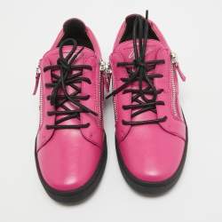 Giuseppe Zanotti Pink Leather Dona Low Top Sneakers Size 39