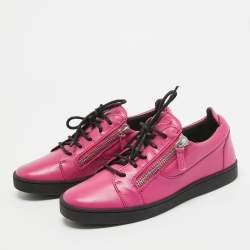 Giuseppe Zanotti Pink Leather Dona Low Top Sneakers Size 39