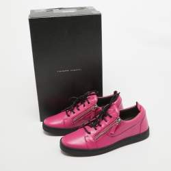 Giuseppe Zanotti Pink Leather Dona Low Top Sneakers Size 39