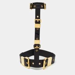 Giuseppe Zanotti Black Leather Body Harness Belt