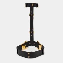 Giuseppe Zanotti Black Leather Body Harness Belt