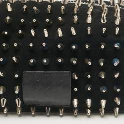 Giuseppe Zanotti Black Spiked Leather and Suede Clutch