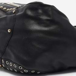 Giuseppe Zanotti Black Leather Studded Hobo
