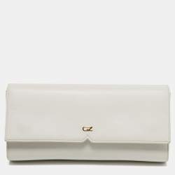 Pre Owned حقيبة كلتش جوسيبي زانوتي جلد أبيض مزدوج نولا