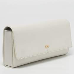 Pre Owned حقيبة كلتش جوسيبي زانوتي جلد أبيض مزدوج نولا