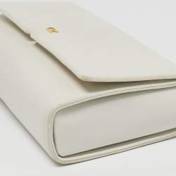 Pre Owned حقيبة كلتش جوسيبي زانوتي جلد أبيض مزدوج نولا