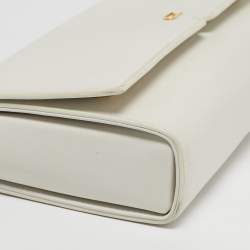 Pre Owned حقيبة كلتش جوسيبي زانوتي جلد أبيض مزدوج نولا