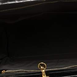 Giuseppe Zanotti Black Croc Embossed Leather Tote