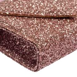 Pre Owned Giuseppe Zanotti Pink Coarse Glitter Envelope Flap Shoulder Bag