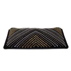 Pre Owned Giuseppe Zanotti Black Suede Studded Embellished Slim Pouch