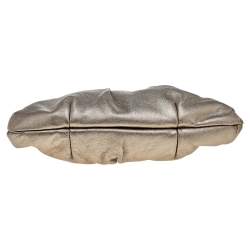 Pre Owned Giuseppe Zanotti Metallic Gold Leather Clutch