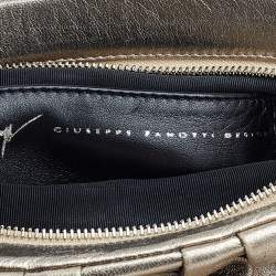 Pre Owned Giuseppe Zanotti Metallic Gold Leather Clutch