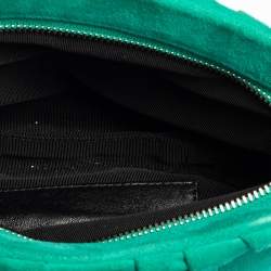 Pre Owned Giuseppe Zanotti Green Suede Clutch