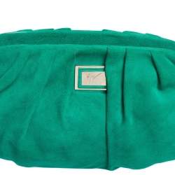 Pre Owned Giuseppe Zanotti Green Suede Clutch