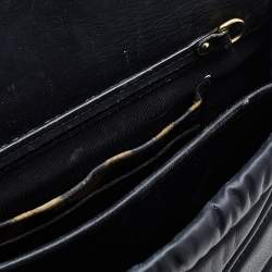 Pre Owned Giuseppe Zanotti Black Leather Logo Shoulder Bag