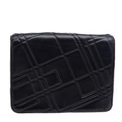 Pre Owned Giuseppe Zanotti Black Leather Logo Shoulder Bag