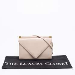 Pre Owned Giuseppe Zanotti Beige Leather Envelope Flap Crossbody Bag