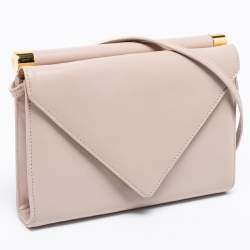 Pre Owned Giuseppe Zanotti Beige Leather Envelope Flap Crossbody Bag